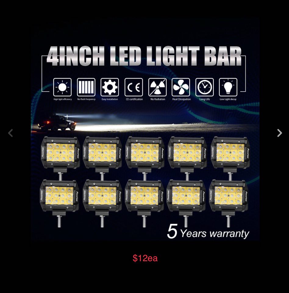 4" Light bar PAIR