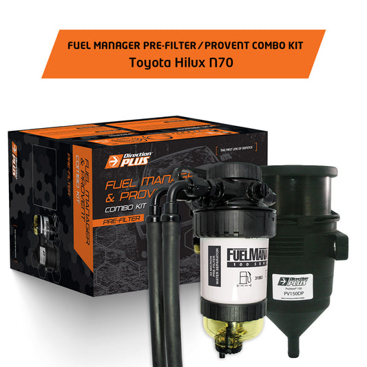 FUEL MANAGER PRE-FILTER + PROVENT COMBO KIT TOYOTA HILUX N70 (FMPV612DPC)