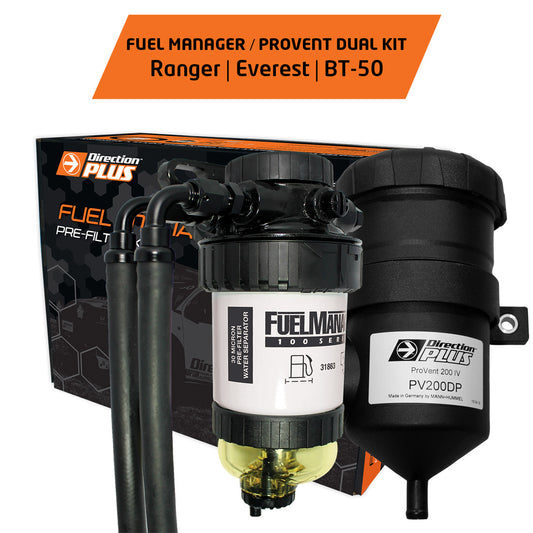 FUEL MANAGER PRE-FILTER + PROVENT DUAL KIT RANGER / EVEREST / BT-50 (FMPV661DPK)